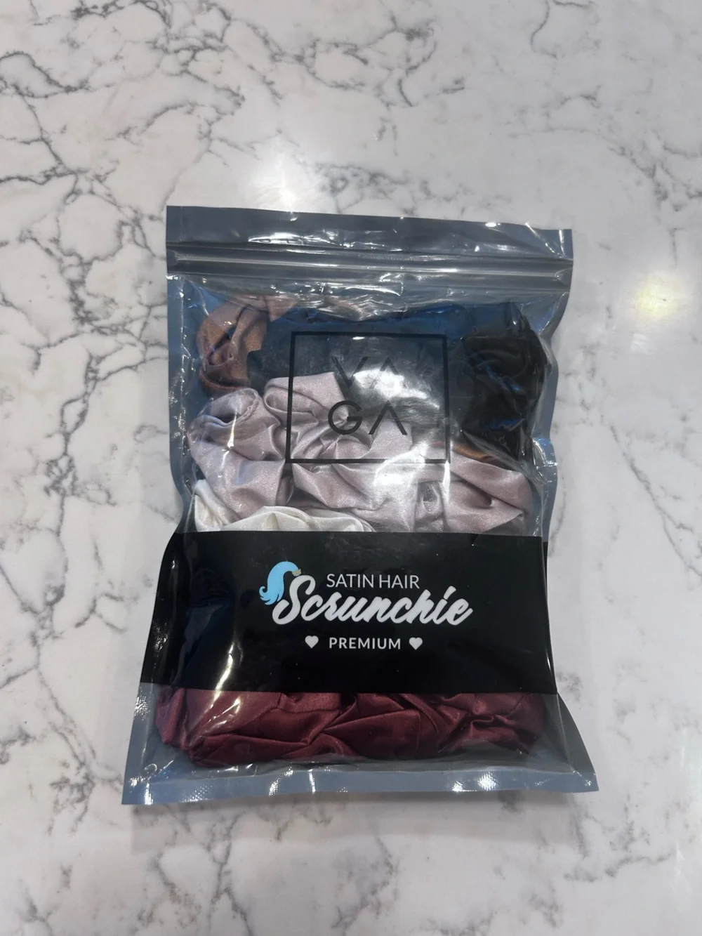Vaga Satin Hair Ties Scrunchies (6)